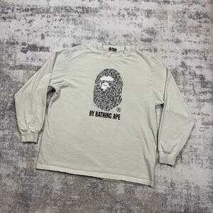 Authentic Bape Cheetah Ape Head Longsleeve Tee L